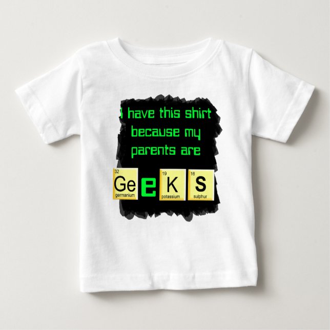 T-shirt Pour Bébé les parents sont chemise de bébé de geeks (Devant)