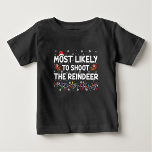 T-shirt Pour Bébé Les Plus Susceptibles De Tirer Pour Reinder Noël D