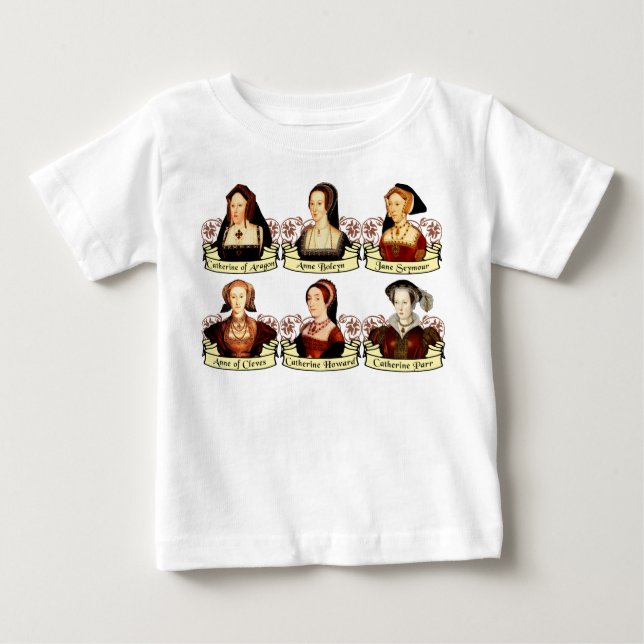 T-shirt Pour Bébé Les six épouses du classique de Henry VIII (Devant)