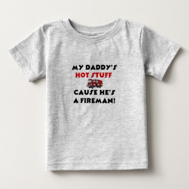 T-shirt Pour Bébé Les trucs chauds de mon papa (Devant)
