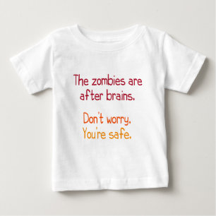 T-shirt Pour Bébé Les zombis sont après des cerveaux