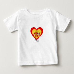 T-shirt Pour Bébé L'Espagne/coeur drapeau-inspiré espagnol
