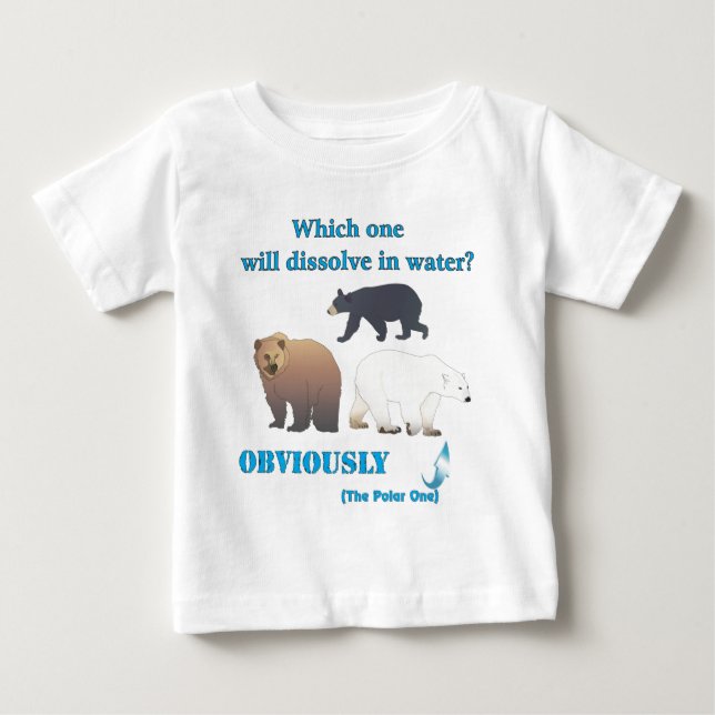 T-shirt Pour Bébé Lesquels se dissoudra dans la chimie polaire de (Devant)