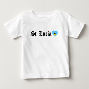 T-shirt Pour Bébé LETTRE CLAIRE Sainte-Lucie Carnaval Drapeau Sainte