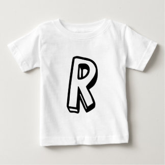 T-shirt Pour Bébé Lettre R
