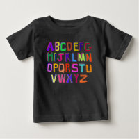 Lettres alphabétiques brillantes et colorées