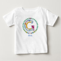 Lettres de fleurs Initiale "G" avec nom personnali