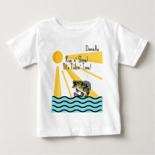 T-shirt Pour Bébé "Lève-toi et brille ! C'est le temps de la pêche !