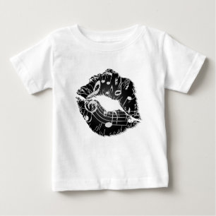 T-shirt Pour Bébé Lèvres de musique