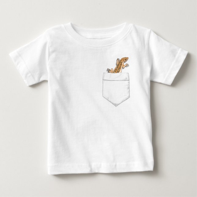 T-shirt Pour Bébé Lézard dans votre poche (Devant)