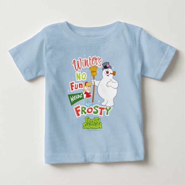 T-shirt Pour Bébé L'hiver ne s'amuse pas sans Frosty le Snowman™ (Devant)