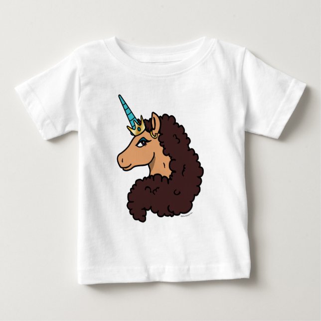 T-shirt Pour Bébé Licorne Afro | Divine (Devant)