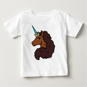 T-shirt Pour Bébé Licorne Afro Unique