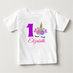 T-shirt pour bébé licorne pour 1er anniversaire