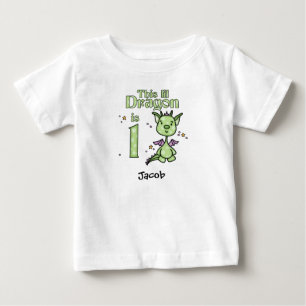 T-shirt Pour Bébé Lil Dragon 1er Anniversaire T-shirt bébé