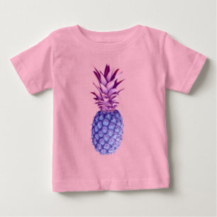 T-shirt Pour Bébé Lilac et ananas rose