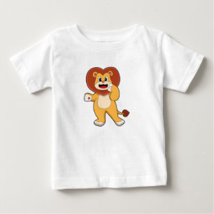 T-shirt Pour Bébé Lion avec coeur