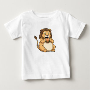 T-shirt Pour Bébé Lion avec hamburger