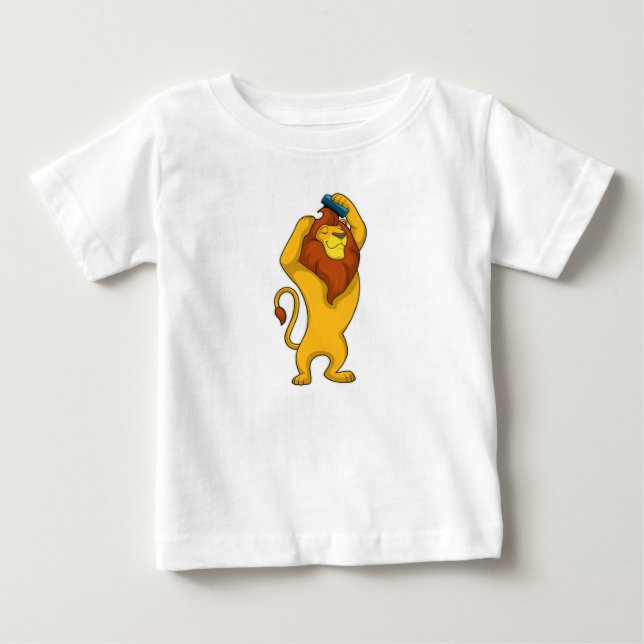 T-shirt Pour Bébé Lion avec peigne (Devant)