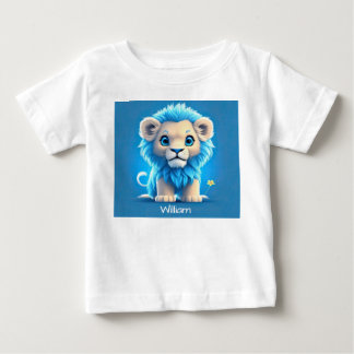 T-shirt Pour Bébé Lion Bébé Bleu pour les amateurs de Lion