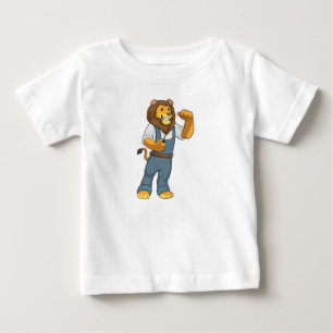 T-shirt Pour Bébé Lion comme tournevis de Handyman