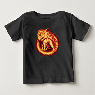 T-shirt Pour Bébé Lion de feu