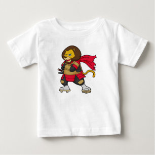 T-shirt Pour Bébé Lion en guerrier avec Cap
