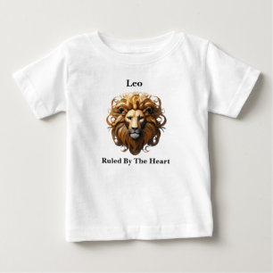 T-shirt Pour Bébé Lion, Lion, Dirigé Par Le Coeur,