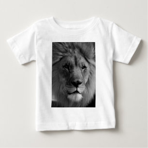 T-shirt Pour Bébé Lion noir et blanc