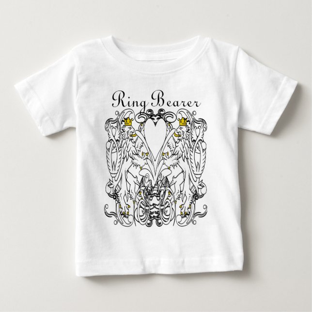 T-shirt Pour Bébé Lion Rampant Renaissance Mariage (Devant)