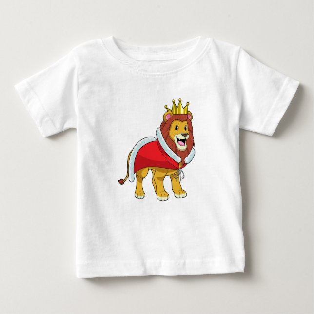 T-shirt Pour Bébé Lion roi avec Couronne & Cap (Devant)