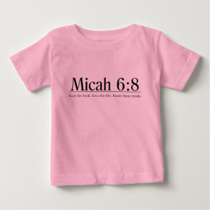 T-shirt Pour Bébé Lisez le 6:8 de Micah de bible