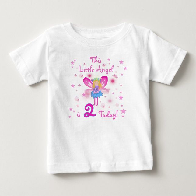 T-shirt Pour Bébé Little Angel 2e anniversaire (Devant)