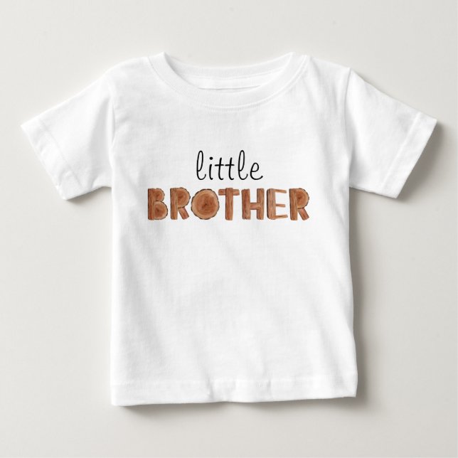 T-shirt Pour Bébé Little Brother Wood (Devant)