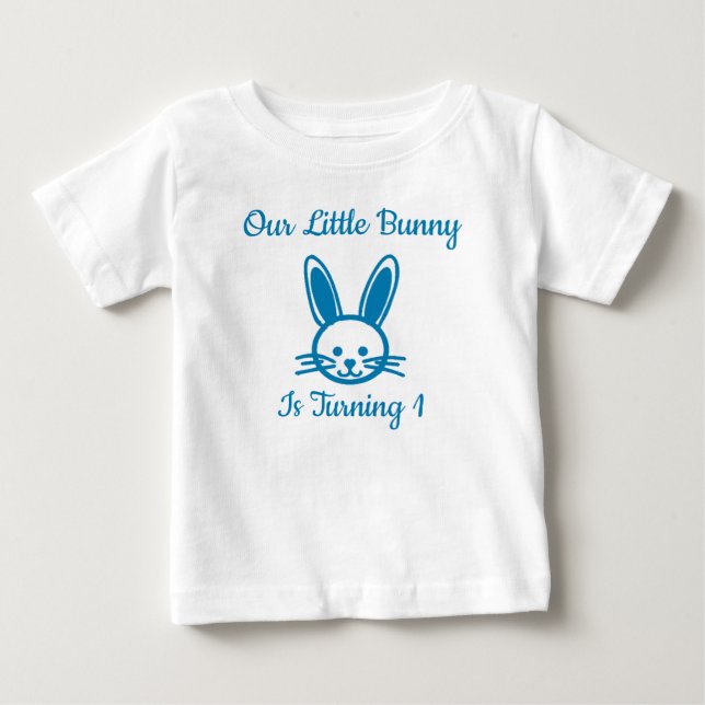 T-shirt Pour Bébé Little Bunny 1er anniversaire (Devant)