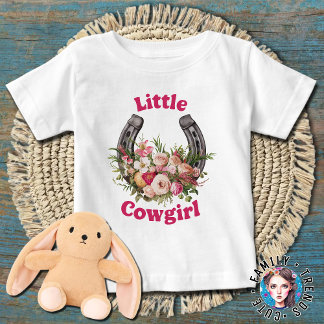 T-shirt Pour Bébé Little Cowgirl Western