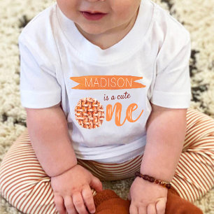 T-shirt Pour Bébé Little Cutie Pie Automne 1er Anniversaire