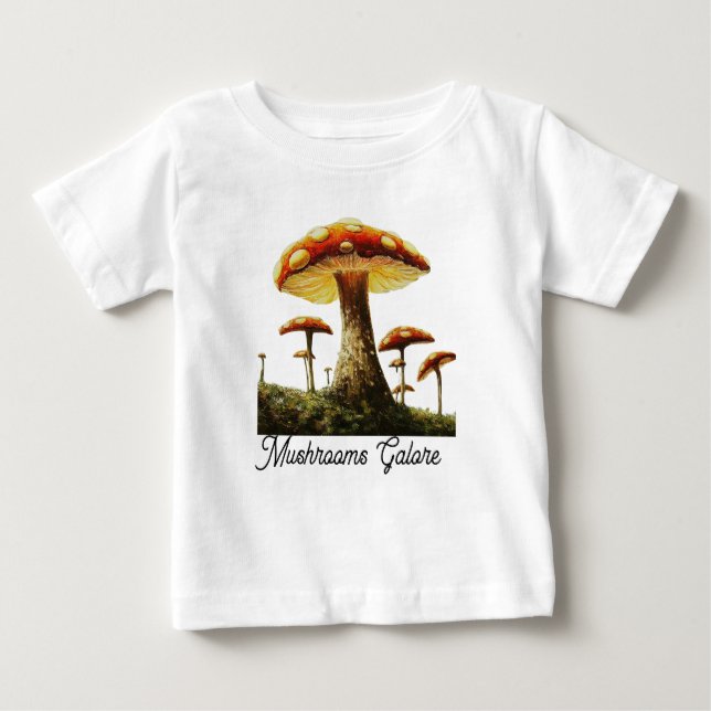 T-shirt Pour Bébé Little Explorer : Champignons Galore (Devant)