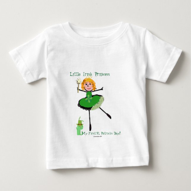 T-shirt Pour Bébé Little Irish Princess - My First St. Patrick's Day (Devant)