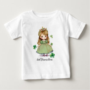 T-shirt Pour Bébé Little Irish Princess Nom personnalisé