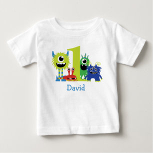 T-shirt Pour Bébé Little Monster Boy 1er Anniversaire