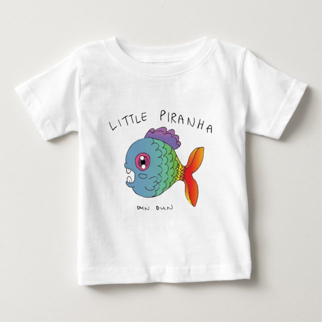 T-shirt Pour Bébé Little Piranha (Devant)