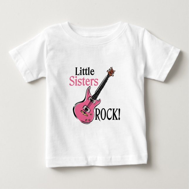 T-shirt Pour Bébé Little Sisters Rock (Devant)