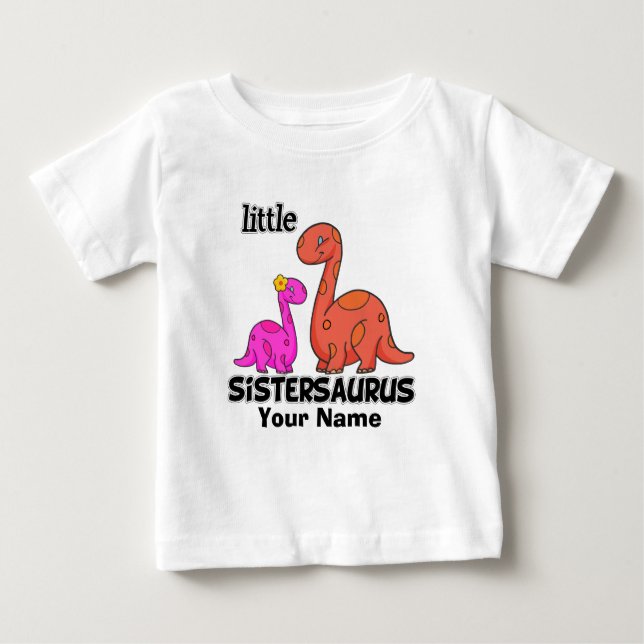 T-shirt Pour Bébé Little Sistersaurus 2 (Devant)