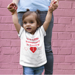 T-shirt Pour Bébé Little Sweethee 1er anniversaire