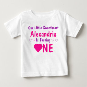 T-shirt Pour Bébé Little Sweethee 1er anniversaire