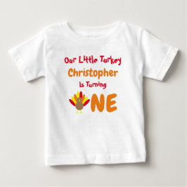 T-shirt Pour Bébé Little Turkey 1er anniversaire