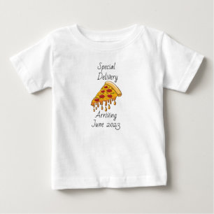 T-shirt Pour Bébé Livraison spéciale Pizza Baby Faire-part