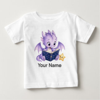 T-shirt Pour Bébé Livre de constellation de lecture de dragon person