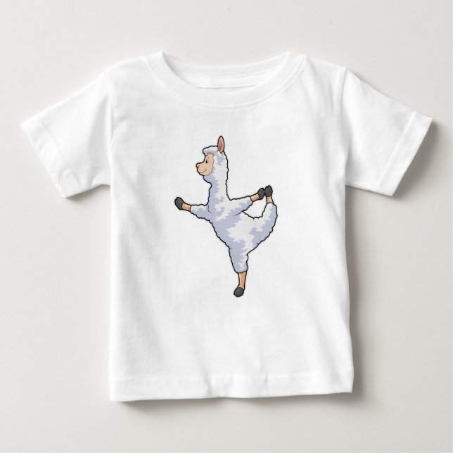 T-shirt Pour Bébé Llama at yoga (Devant)
